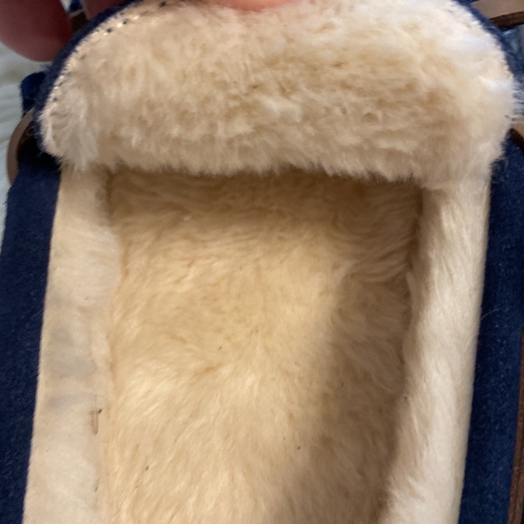 J.Crew Man Moccasin Slippers navy blue brand new with tag size 11 leather upper - Picture 10 of 16